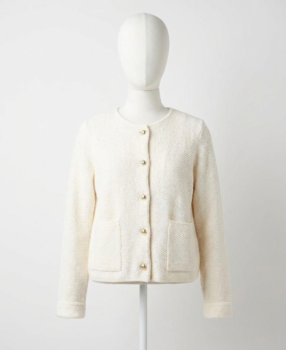 NEW BARBOUR celeste knitted cardigan in wh73 antique white